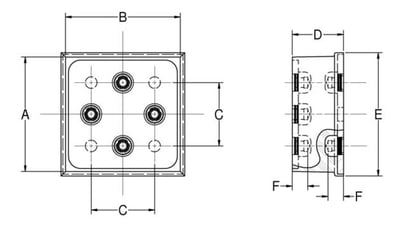 square pad mount